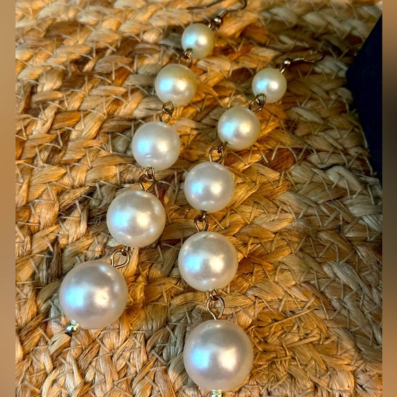 Faux Pearl Earrings - Picture 2 of 2